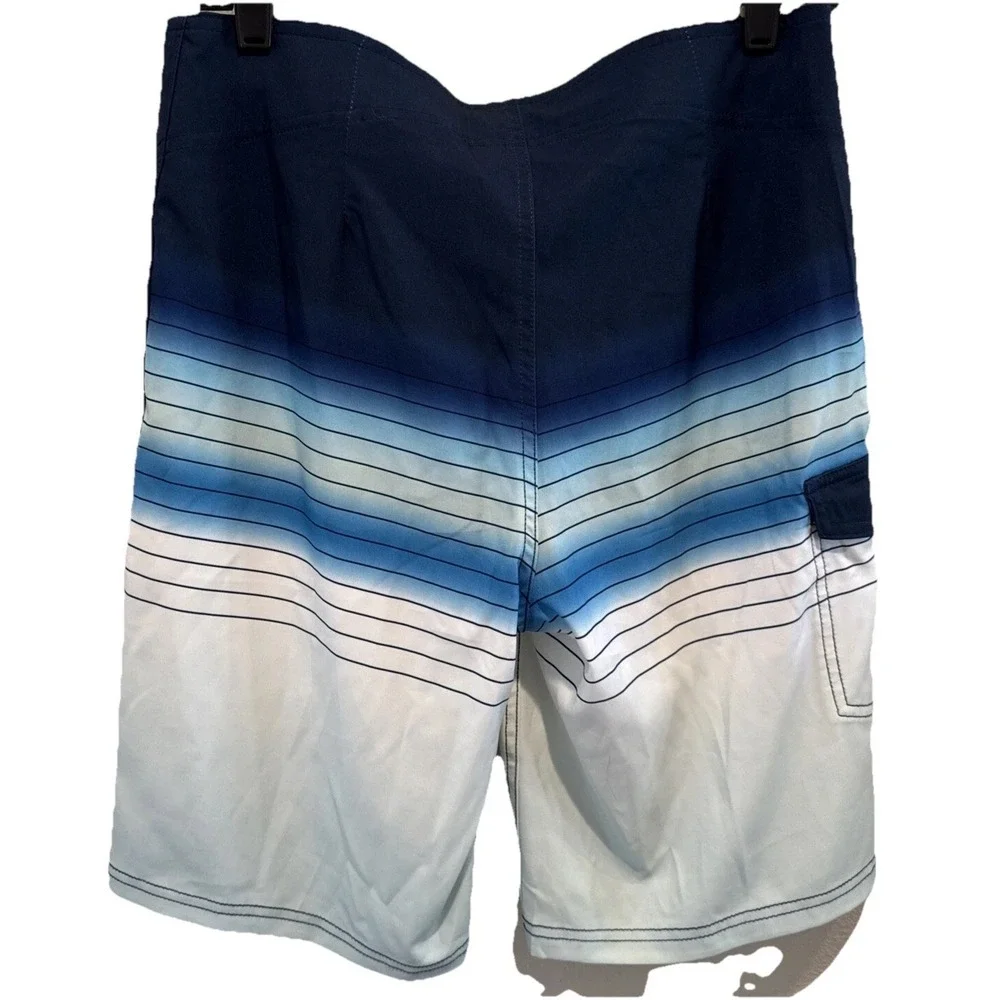 Goodfellow & Co Mens Multicolor Striped Drawstring Swim‎ Board Shorts Sz 30 NWT